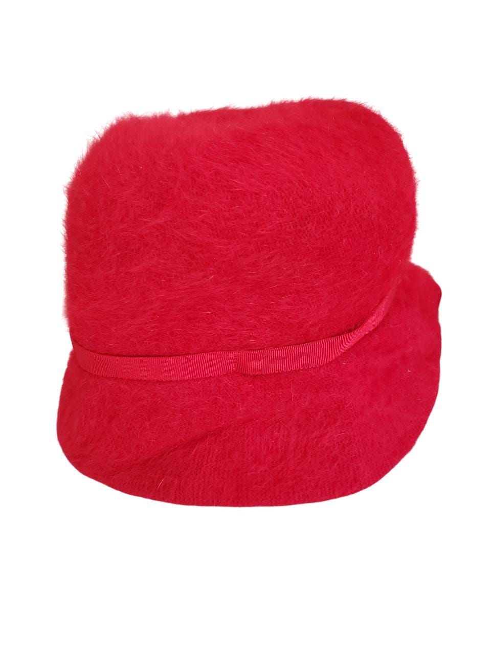 Red Kangol Hat Bucket Hat Cloche Angora Wool Vintage 1960s  display picture 2