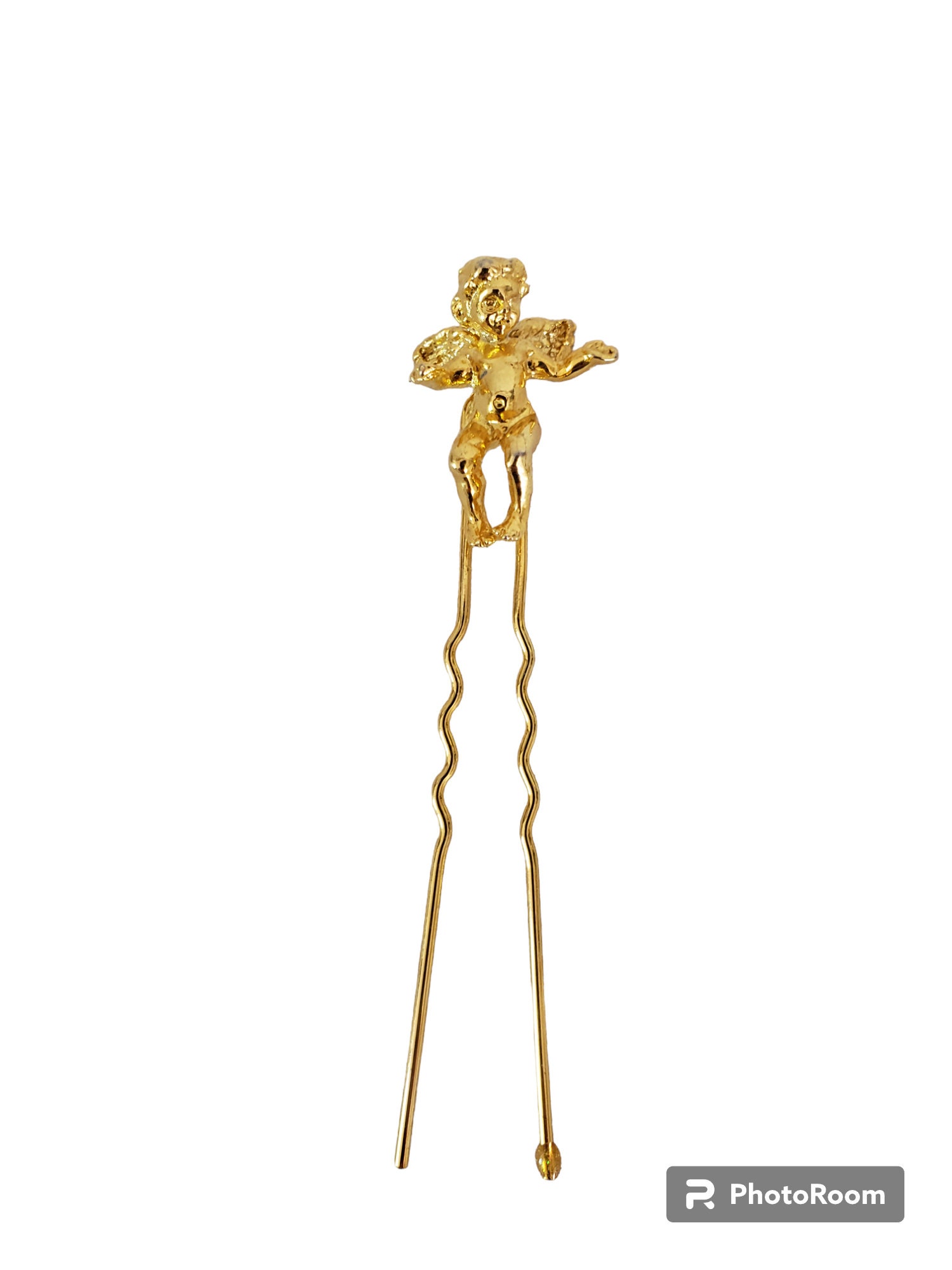 Kirks Folly Vintage Gold Plated Cherub Angel Hair Pin Hair  display picture 1