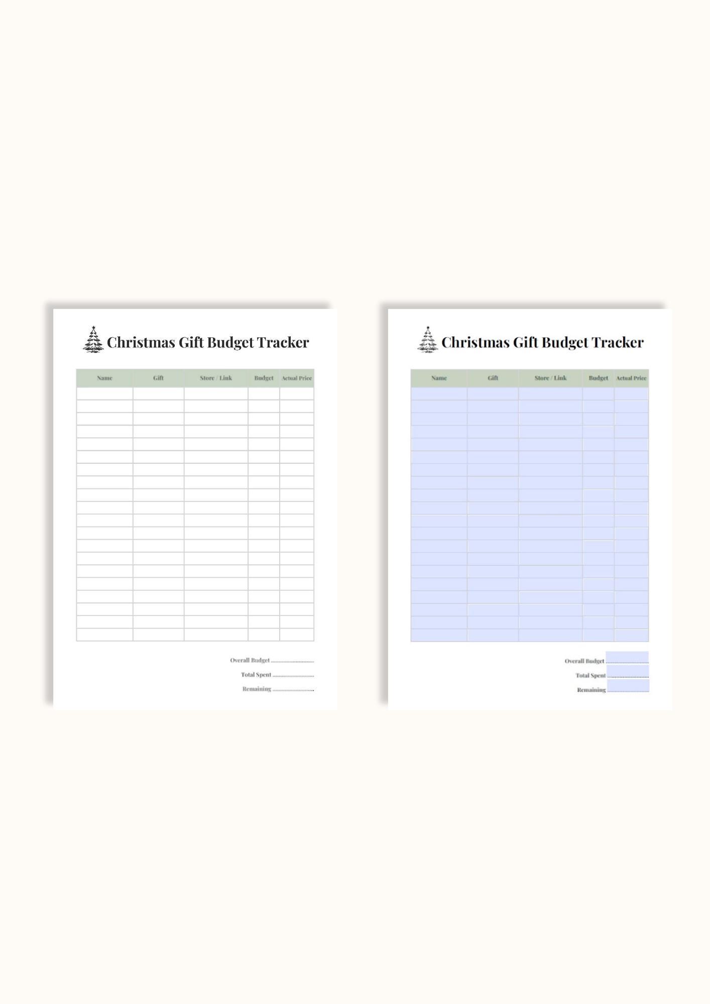 Christmas Gift Budget Planner: Printable Holiday List (A4 PDF) - Etsy