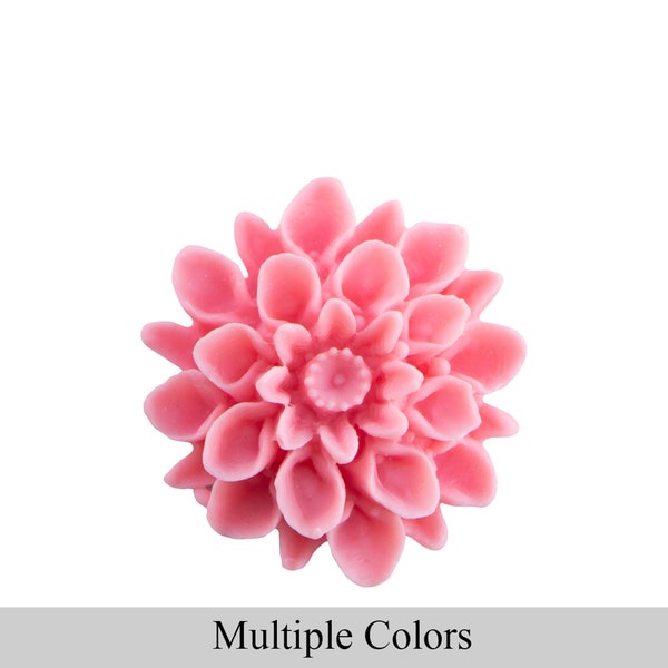 18mm Dahlia Flower Plastic Cabochon (4)