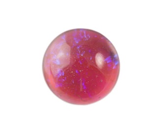 Mexican Opal Dragons Breath Glass Cabochon 9mm (2) cab3004A