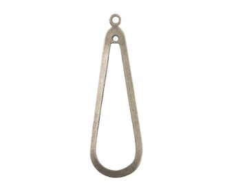 6 mtl372E Sterling Silver Ox Long Deco Drop with Triangle and Loop