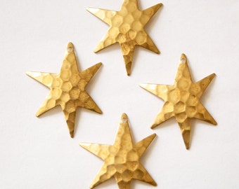 0.8mm thickness one hole charms findings OZ3622-120 Triangle Hammered raw brass 40x8mm