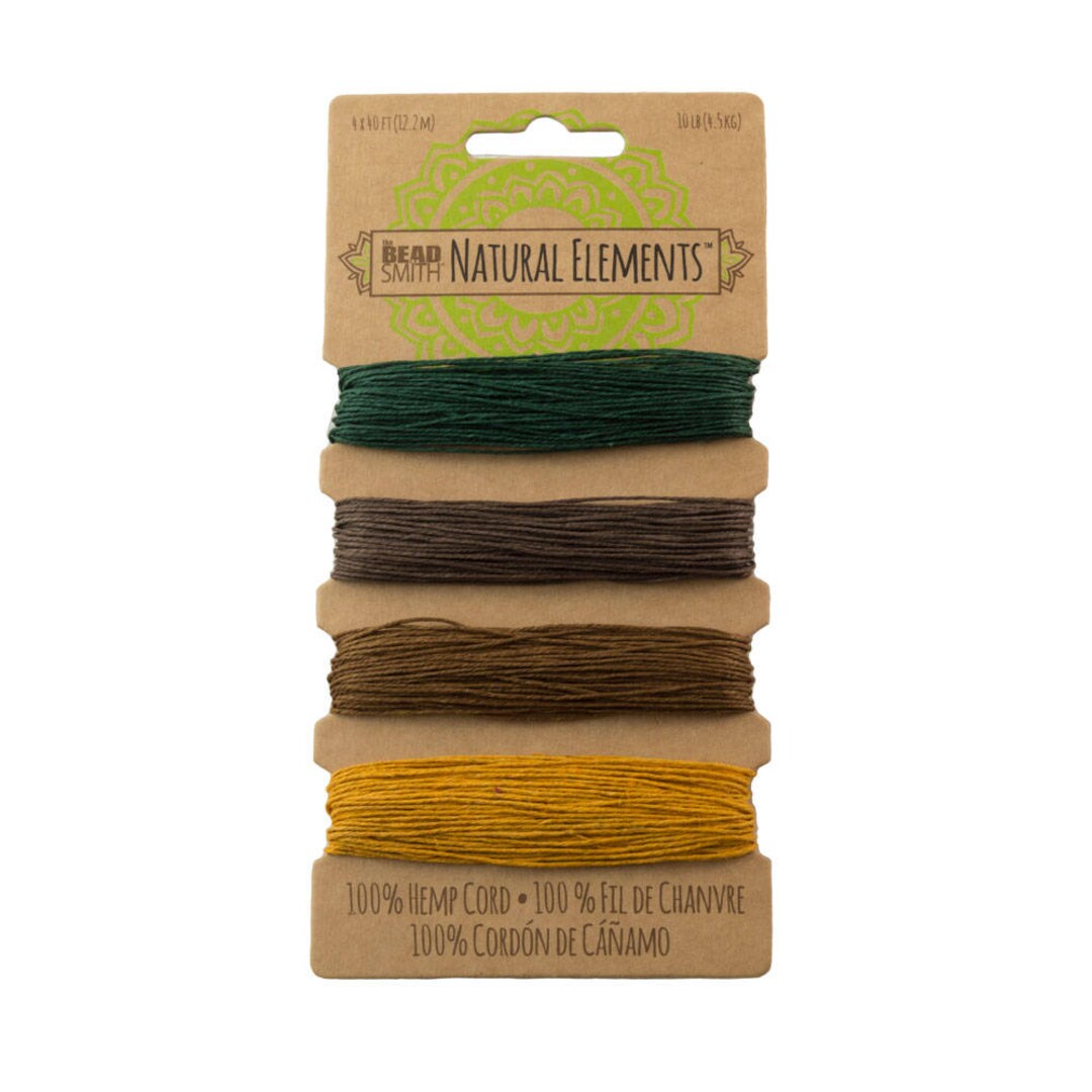 Beadsmith Hemp Cord 4 Color Fall Harvest 10lb/.55mm Etsy