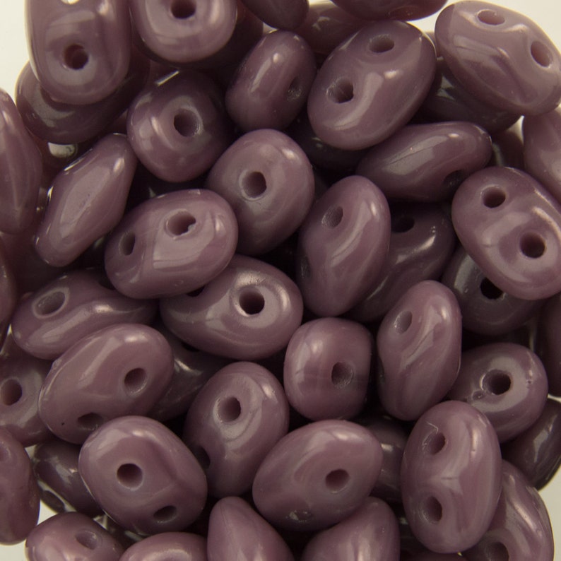 2/5MM MATUBO SUPERDUO Opaque Amethyst Beads image 1