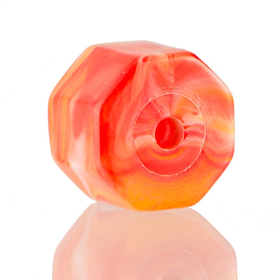 Vintage Orange Marbled Octagon Lucite Beads Bds676 - Etsy