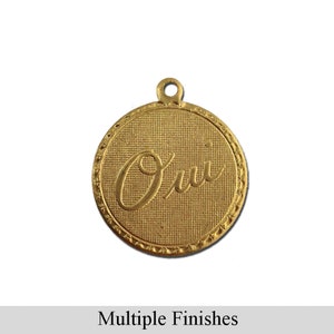 Oui (Yes) Word Charm with Loop (4)