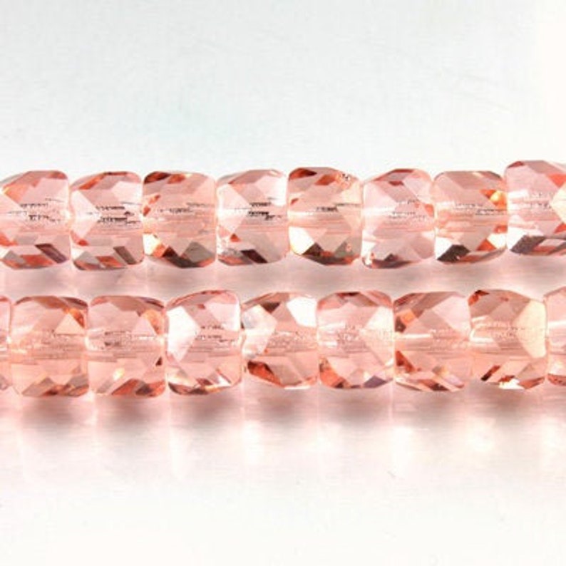 10 9x6mm Rosaline Czech Faceted Rondelle Glass Beads