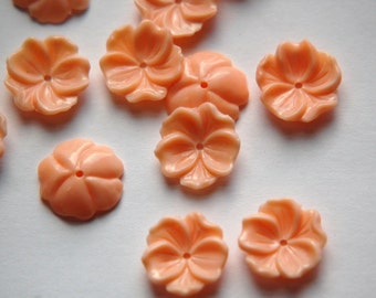 Vintage Angelskin Lucite Flower Bead Cap 14mm bds354B