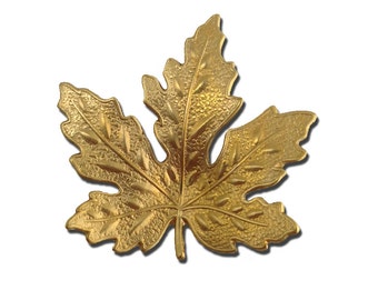 Raw Brass Maple Leaf Stampings mtl316A