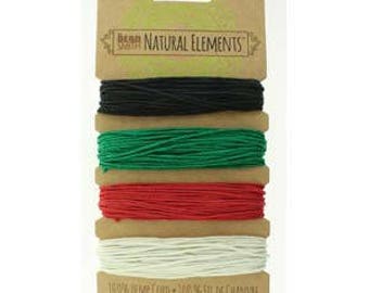 Beadsmith Hemp Cord 4 Primary Colors 20lb/1.0mm