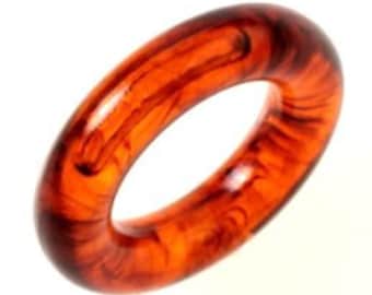 Tortoise Acrylic Hoop Rings 25mm (4)