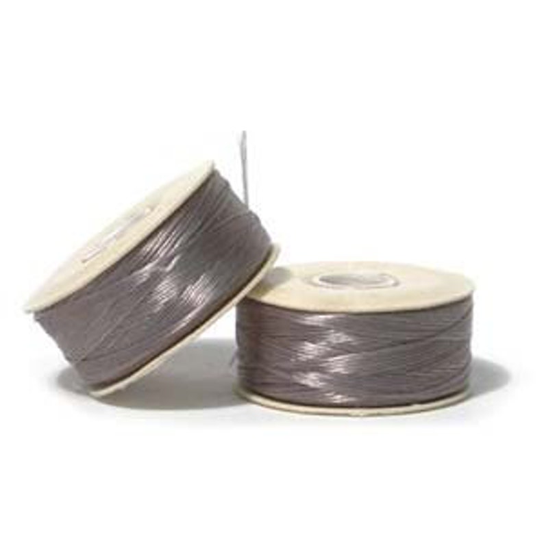Grey Nymo B Beading Thread 72yd Bobbin Grey Nymo B Beading Thread 72yd Bobbin