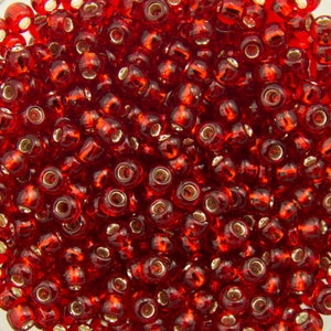 11/0 TOHO ROND Argent doublé Perle de rocaille rubis (8g)