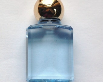 Vintage Blue Miniature Faux Perfume Bottle Pendant pnd114