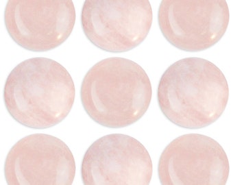 Dakota Stones Rose Quartz 10mm Round Cabochon Gemstones. CAB-RQZ10DC