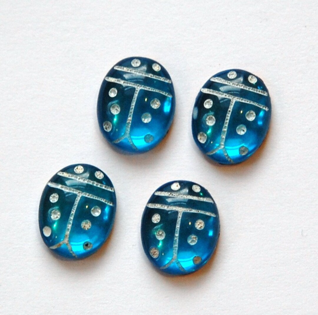 Glass Cabochons backed with Colorful Paper Backing — Abbey Road Collection