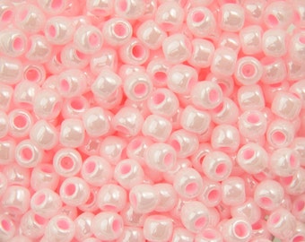 11/0 TOHO ROUND Opaque Lustered Baby Pink Seed Bead (8g)