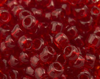 8/0 TOHO ROUND Transparent Ruby Seed Bead (8g)