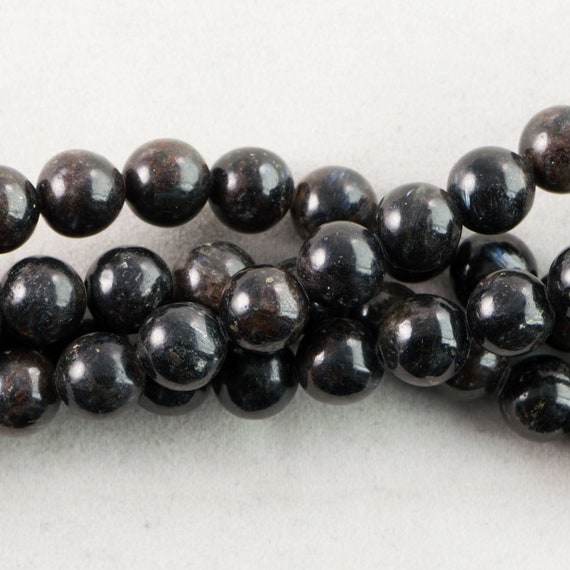 Dakota Stones Astrophyllite 8mm Round Gemstones 15-16