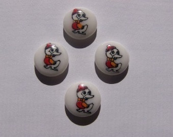 Vintage Cartoon Comic Duck Cabochons 13mm cab044