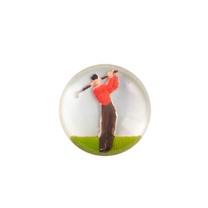 13mm Golfer Glass Round Intaglios (2)