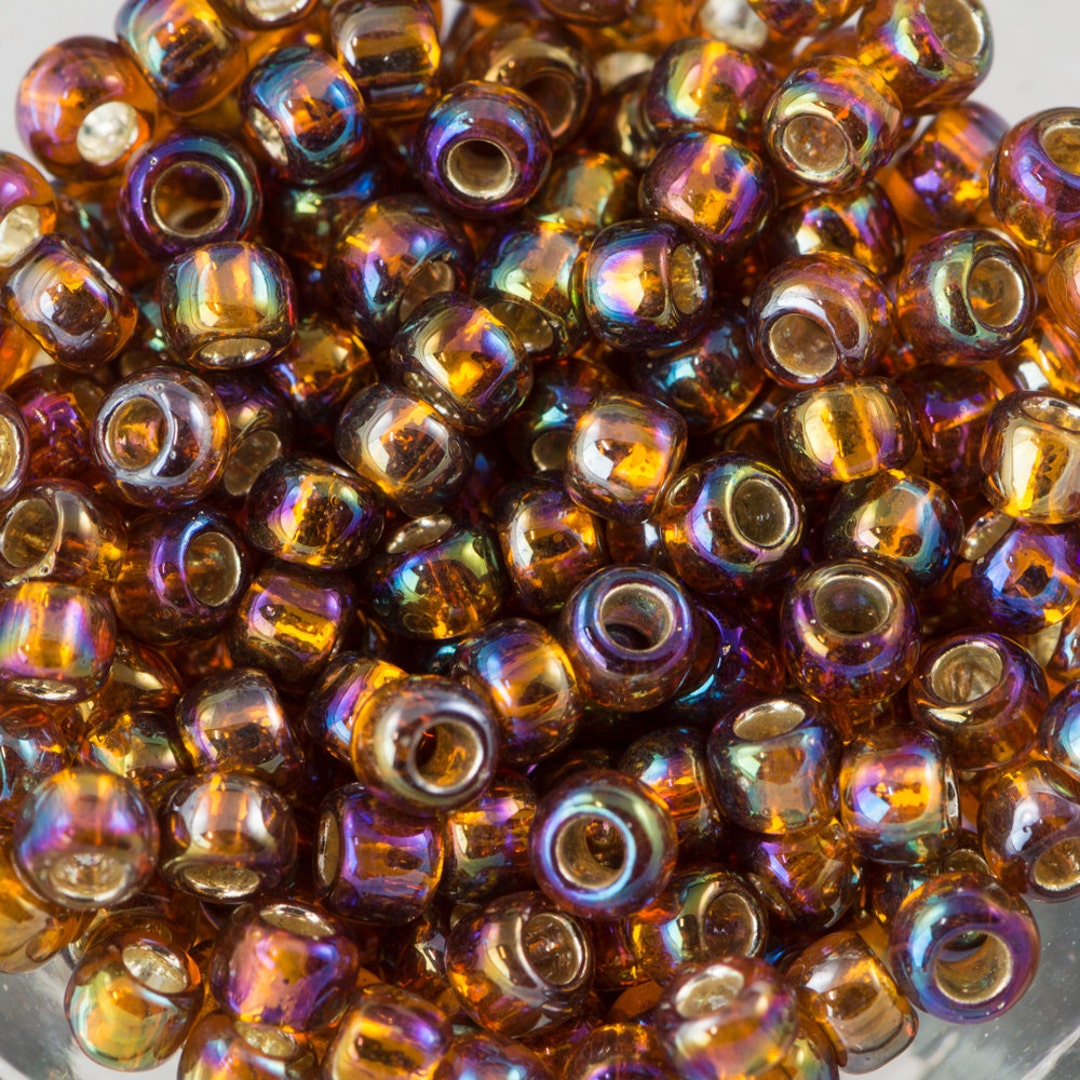 8/0 TOHO ROUND Silver Lined Rainbow Topaz Seed Bead (8g) - Etsy