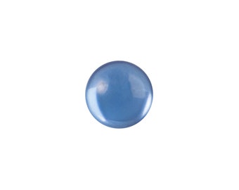 7mm Translucent Light Sapphire Foiled Glass Round Cabochons (16) cab2003H