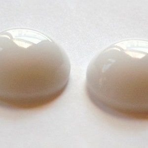 Vintage White Glass Cabochon 25mm Germany cab708G image 2