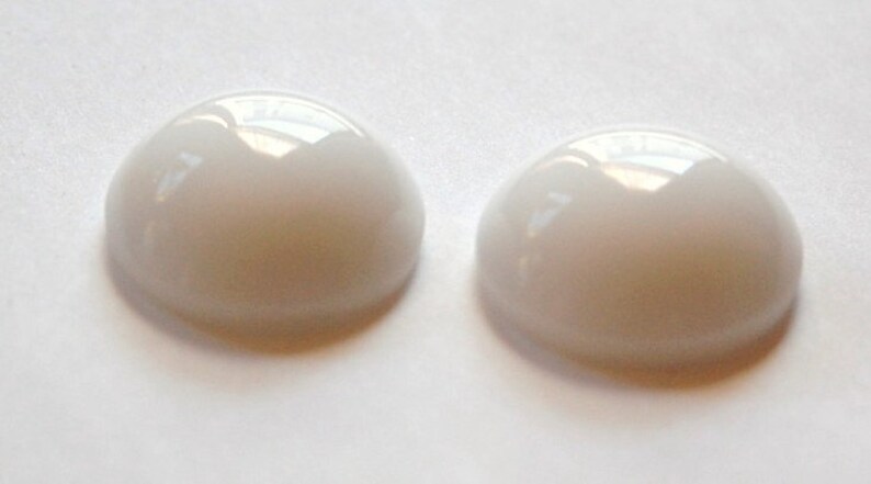 Vintage White Glass Cabochon 25mm Germany cab708G image 2
