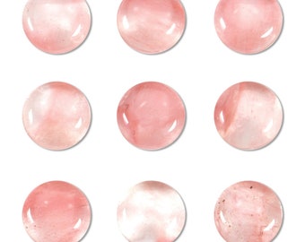 Dakota Stones Cherry Quartz 10mm Round Cabochon Gemstones  CAB-CHQ10DC