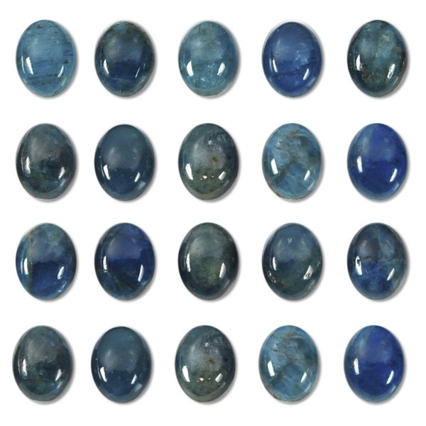 Dakota Stones Blue Apatite 8x6mm Oval Cabochon Gemstones. CAB-BAP8x6OV
