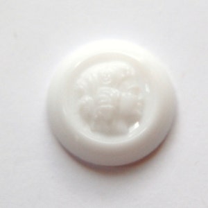 Vintage German Milk Glass White Glass Cameo cab342A