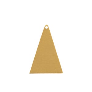 May include: A single, light brown, triangular pendant with a small hole at the top for stringing. The pendant is a simple geometric shape, likely for jewelry making or crafting. The pendant is shown against a white background.