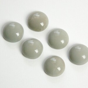 Vintage Opaque Gray Glass Cabochons 11mm cab703GG