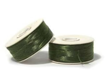 Olive Nymo D Beading Thread 64yd Bobbin NYMDOL