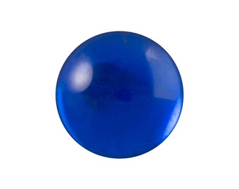 15mm Translucent Sapphire Foiled Glass Round Cabochons (4) cab2007L