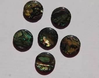 Vintage Paua Shell Cabochons 15mm cab725B