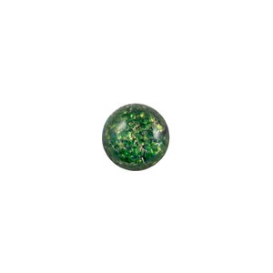 Cabochões redondos de vidro opala verde 5mm (6) cab3002B
