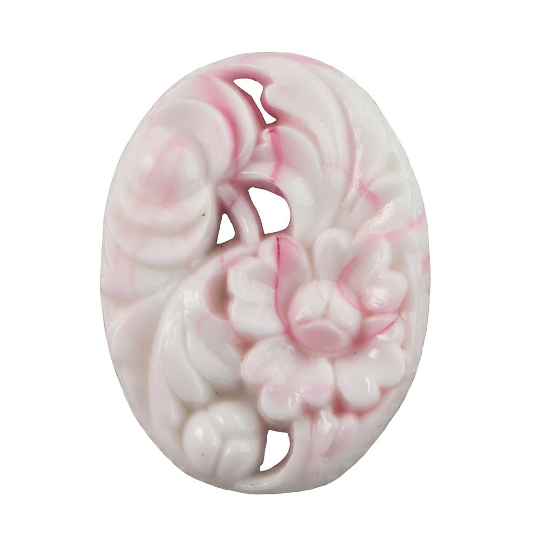 人気ランキング1位～（売れ筋商品） Vintage Japan Swirls Pink Cab Glass Floral Etched White テーブル・チェア・ハンモック