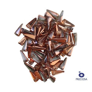 13x6mm Cuivre Cristal Preciosa Villa Tchèque Perles de Verre (12)
