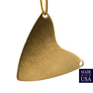 2 Hole Raw Brass V Arrow Connector Charms 21x20mm (8) mtl488C