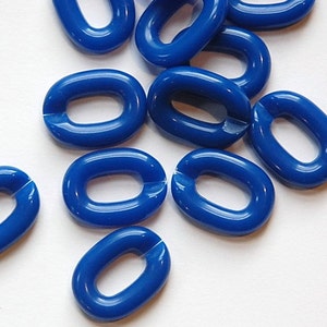 Vintage Plastic Connector Linking Links Navy Blue SM (30) bds606B