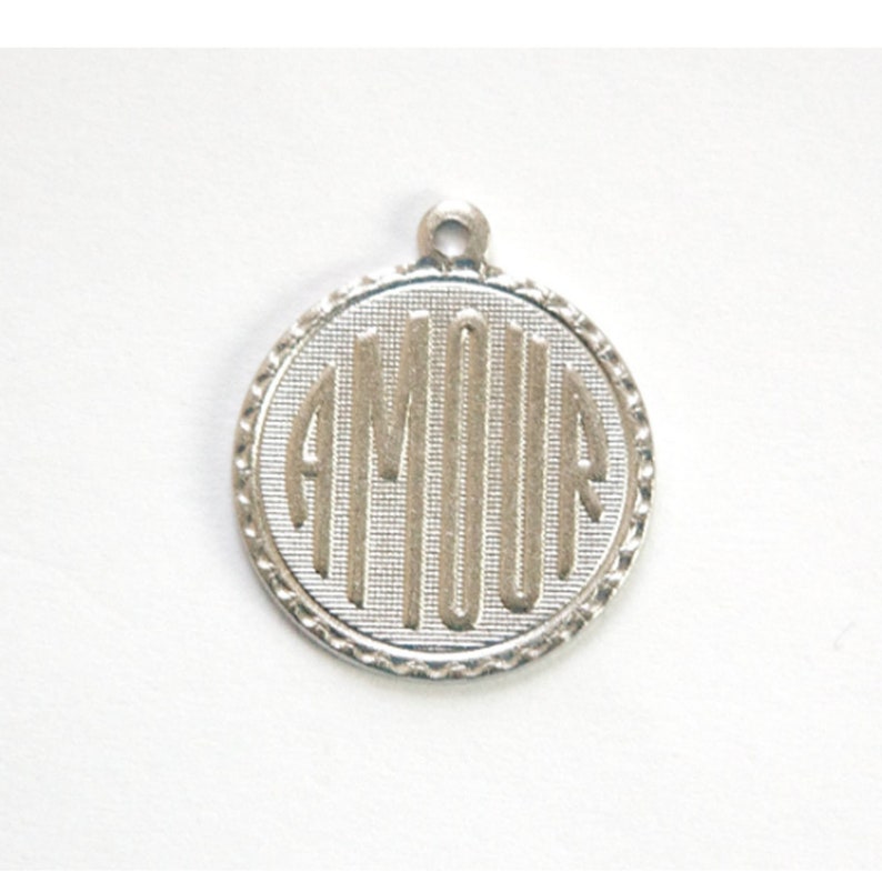 Amour Word Charm with Loop 4