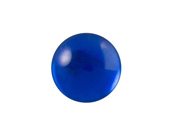 11mm Translucent Sapphire Foiled Glass Round Cabochons (6) cab2005L