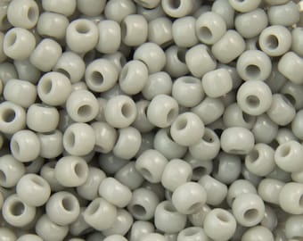 11/0 TOHO ROUND Opaque Gray Seed Bead (8g)