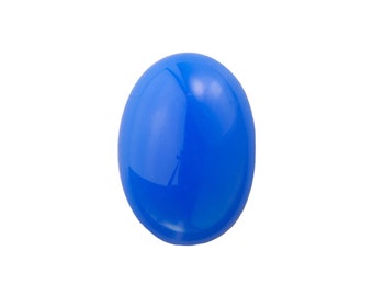 Blue Opal Foiled Glass Oval Cabochons 18x13mm (2) cab5005AC