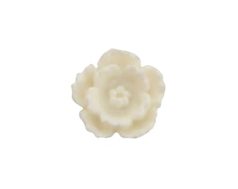 9mm White Acrylic Flower Cabochon (8)