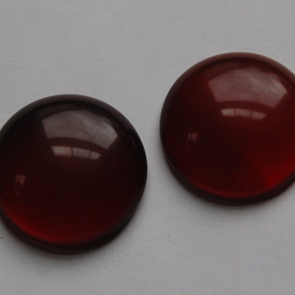 Vintage Red Glass Cabochon 25mm Japan (2) cab708A