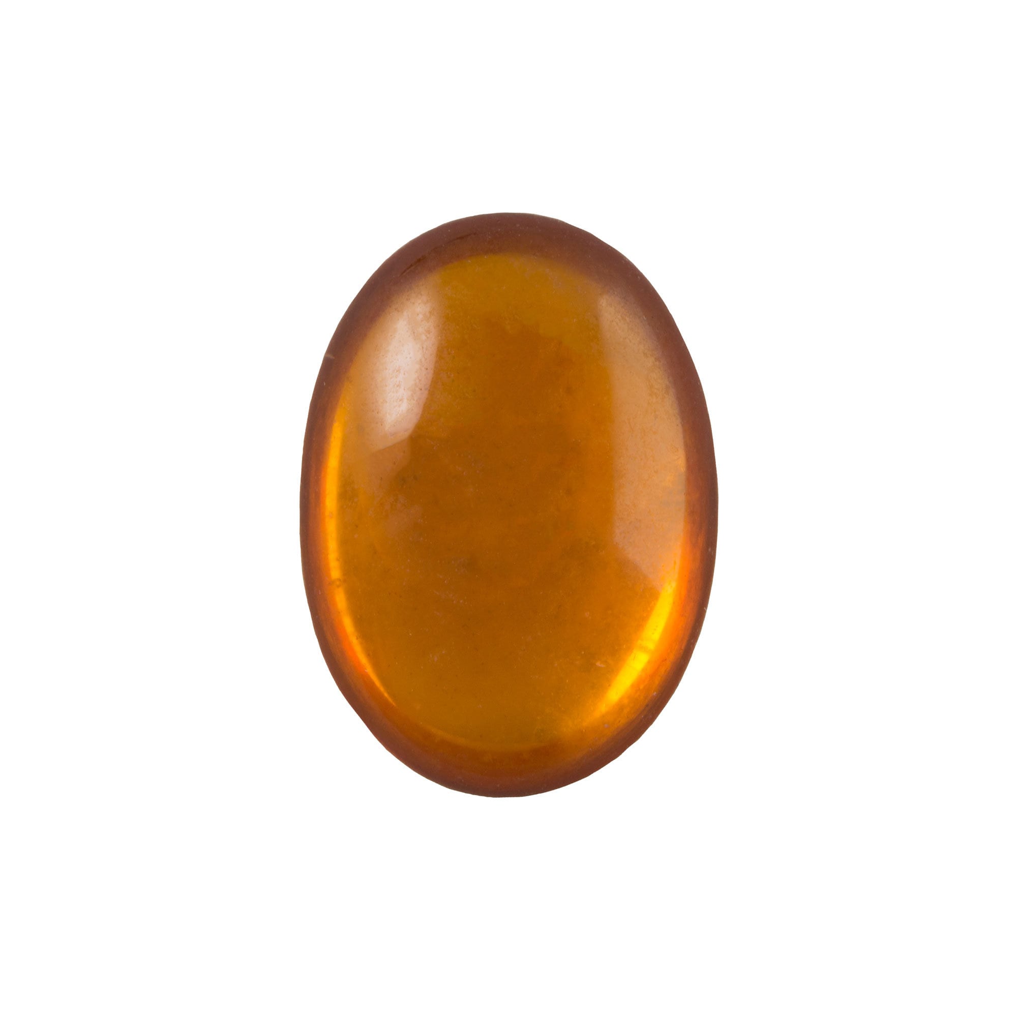 25x18mm Translucent Topaz Foiled Glass Oval Cabochons (1) Cab4006e